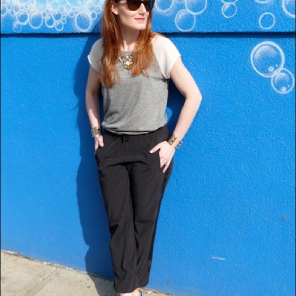 Athleta Royale blue boyfriend pants